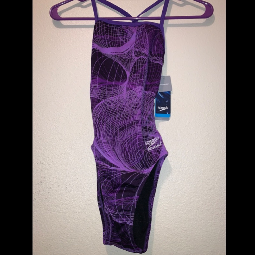Purple speedo one piece size 24
